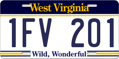 WV license plate 1FV201