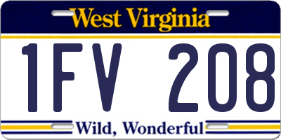 WV license plate 1FV208