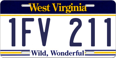 WV license plate 1FV211