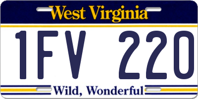 WV license plate 1FV220