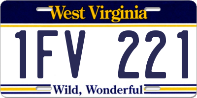 WV license plate 1FV221