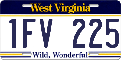 WV license plate 1FV225