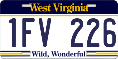 WV license plate 1FV226