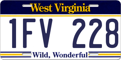 WV license plate 1FV228