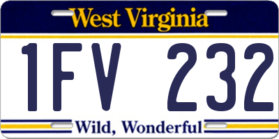 WV license plate 1FV232