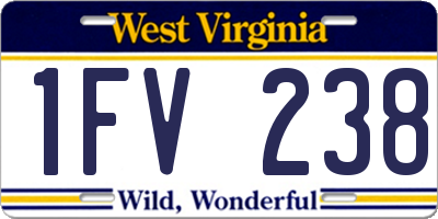 WV license plate 1FV238