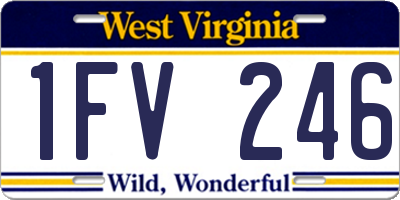 WV license plate 1FV246