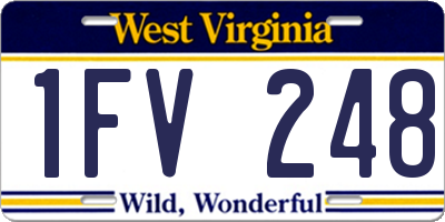 WV license plate 1FV248
