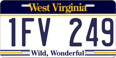 WV license plate 1FV249