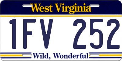 WV license plate 1FV252