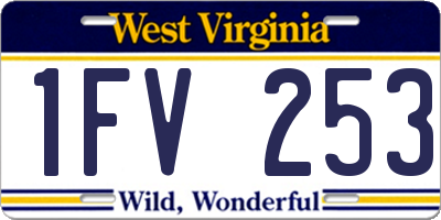 WV license plate 1FV253