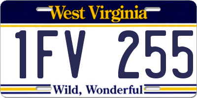 WV license plate 1FV255