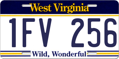 WV license plate 1FV256