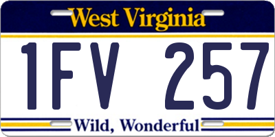 WV license plate 1FV257