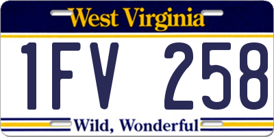 WV license plate 1FV258