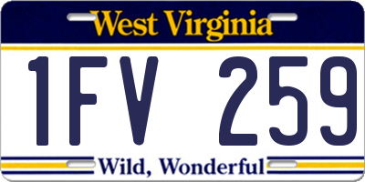 WV license plate 1FV259