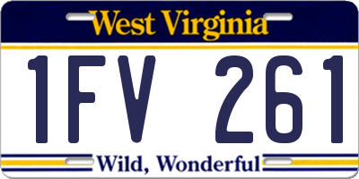 WV license plate 1FV261