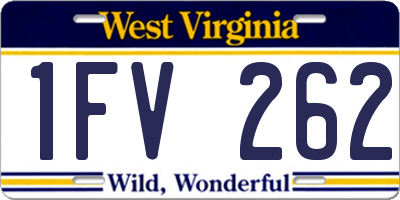 WV license plate 1FV262