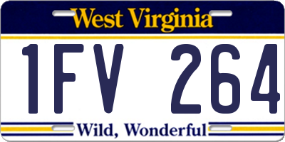 WV license plate 1FV264
