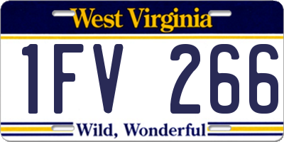 WV license plate 1FV266