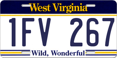 WV license plate 1FV267