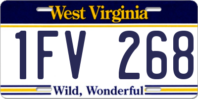 WV license plate 1FV268