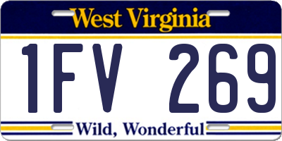 WV license plate 1FV269