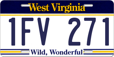 WV license plate 1FV271