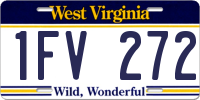 WV license plate 1FV272