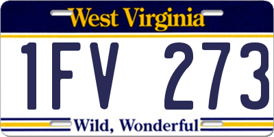 WV license plate 1FV273
