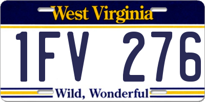 WV license plate 1FV276