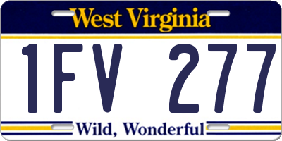 WV license plate 1FV277