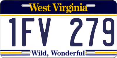 WV license plate 1FV279