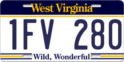WV license plate 1FV280