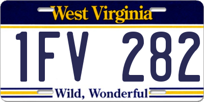 WV license plate 1FV282