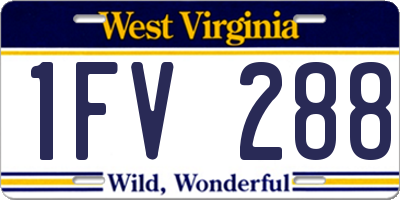 WV license plate 1FV288