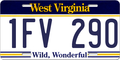 WV license plate 1FV290