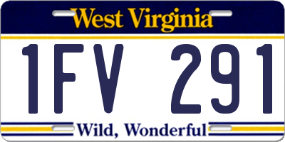 WV license plate 1FV291