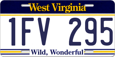 WV license plate 1FV295