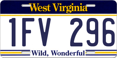 WV license plate 1FV296