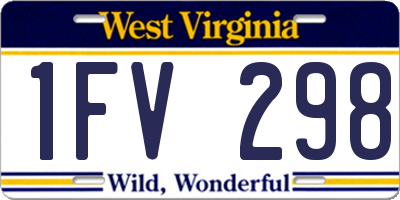 WV license plate 1FV298