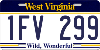 WV license plate 1FV299