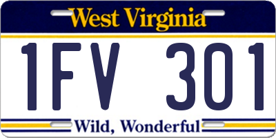 WV license plate 1FV301