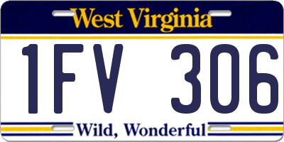 WV license plate 1FV306