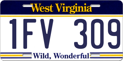WV license plate 1FV309