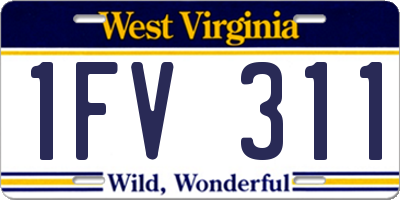 WV license plate 1FV311