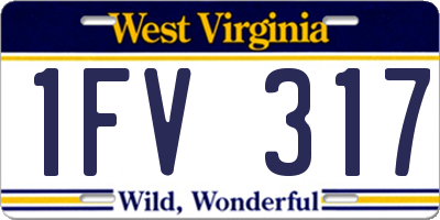 WV license plate 1FV317