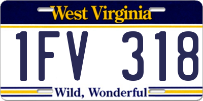 WV license plate 1FV318