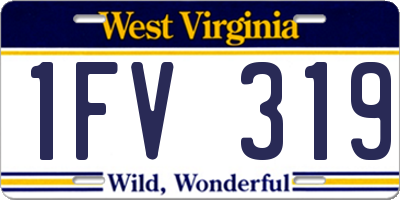 WV license plate 1FV319