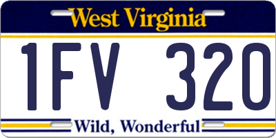 WV license plate 1FV320
